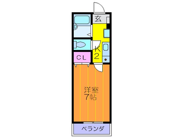 ビュ－ハイツ楠公の物件間取画像